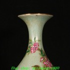 11 old Chinese Song Dynasty Ru Colour Kiln Porcelain Flower Bird Bottle Vase