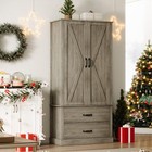 65  Tall Kitchen Pantry Cabinet Freestanding Storage Cabinet With 2 Large Drawer