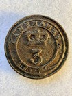 Tamehameha 3 Military Button  rare 