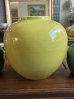 Old Chinese Yellow Monochrome Crackle Glaze Porcelain Jar  8 5 