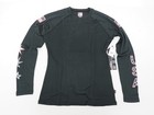 New  Volcom Women s Us Ski Team Baselayer Thermal Shirt Size Large Black