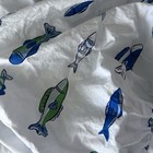 Pottery Barn Kids Twin Fish Bedskirt Blue White