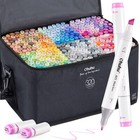 Ohuhu Illustration Marker 320 All Color Set Blender Pen With Carrying Case Japan