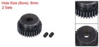 1mod 32t Pinion Gear 8mm Bore 45  Steel Motor Rack Spur Gear With Step 2 Set