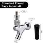 Stainless Steel Draft Beer Faucet Polished Brass Keg Tap Stainless Steel Beer