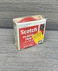 Vintage 3m Scotch Brand Red Plastic Tape Roll Waterproof Stretchy Nos 2 x  75 