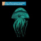 Hand Blown Glass Jellyfish Paperweight Glow In Dark Ocean Decor Gift