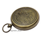 Brass Antique Maritime Locket Compass Vintage Nautical Marine Past Lives Poem