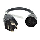 Generator Adapter Cord 4 Prong Male Nema L14-30p To 5-20r  5-15r  Female 12 Inch