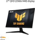 Asus Tuf Gaming 27 In 1440p 180hz G-syn Gaming Monitor- Black  vg27aq3a 