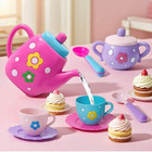 Girls    Tea Set     Pretend Play Teapot With Desserts  Cookies  Gift