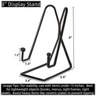 8 Pack 8 Inch Black Metal Plate Stands For Display Easel Photo Holders