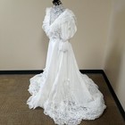Vtg Bridallure By Alfred Angelo Laced Wedding Dress Veil Sleeves Women s Size 12