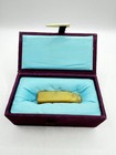 Antique Chinese Soapstone Seal With Carved Top     Calligraphy Stamp In Velvet Box