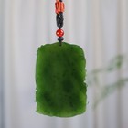 Chinese Natural Grade A Green Hetian Jade Jadeite Hand-carved Pendant Dragon