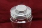 Vintage Retro Barware Glass Cocktail Shaker W  Aluminum Lid Mid-century