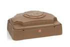 Step2 Play And Store Kids Plastic Sandbox With Cover  Brown
