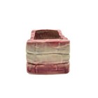 Vintage Mccoy Pottery Usa Planter Pot Grey Cranberry Red Rock Stone Wall 