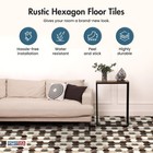 Powersellerusa Vinyl Self Adhesive Floor Tiles 20 Pcs 12  X 12   Rustic Hexagon