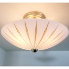 004 Genuine Vintage 50 s 60 s 13  Ceiling Light Fixture Mid-century Modern Glass