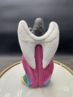 Vintage Homco Guardian Angel With Baby  1436 Ceramic Bisque 7 5    Figurine Vg