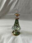 1 Egyptian Glass Perfume Bottle Mouth Blown With 24k Accent Colored 5 75   60