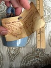 Vintage Blue Roycroft Syrup Jug Pottery Maple Syrup Jug Rare Color Cork   Label