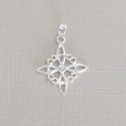 Witch Knot Celtic Pendant Sterling Silver Necklace  Nudo De Bruja