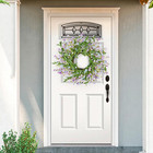 24  Light Purple Spring-summer Front Door Wreath     Non-fading All-season Decor F