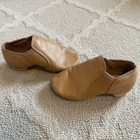 Alexandra Jfk Childs Tan Leather Slip-on Split-sole Jazz Dance Shoes Size Y 11
