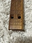 Vintage Yugoslavia Double Flute Hand Carved Light Wood Wind Instruments 7 Hole