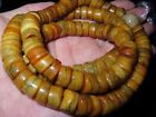 Nepal Tibet Buddhist 108 Miter Cut Button Shaped Yak Bone Mala Prayer Beads  g5 