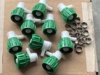 Lot Of 10 Brand New Lancer Bib Connector Encore Green 82-6116 With 15 Clamps