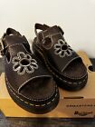 Ships Fast   Dr Martens Dunnet Flower Kelp Brown Leather Sandals Sz 6 7 8 Womens
