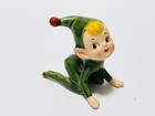Vintage 1950 Christmas Ceramic Pixie Elf 3 Figurines Japan Tumbling Elves Repair