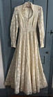 Vtg 70s Jessica Gunne Sax Romantic Prairie Corset Lace Maxi Wedding Dress Sz 5