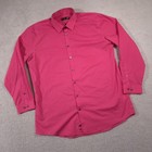 J Ferrar Shirt Mens Xl Pink Slim Fit Button Down Long Sleeve Dress Shirt Modern