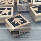 Stampin  Up  Bold Shapes Set Of 8 Rubber Stamps Mounted New