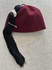 Shriner   s 1070   s Jericho Temple Shriners Maroon Fez Hat W  Tassel  1976 Yearbook