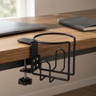 Adjustable Clamp Mug Holder Matte Black Clamp-on Mug Holder Metal For Table Lip