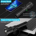 Super Bright Tactical Military Xhp70 2 Led Flashlight Flash Light Super High Us