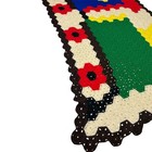 Vtg Granny Square Crochet Knit Afghan Throw Blanket 42    X 72    Red Green Yellow