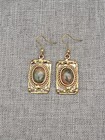 Vintage  mid Century Modern  Mixed Metal Earrings