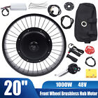 20  1000w 48v E-bike Electric Bicycle Motor Conversion Kit Fat Tire Front Wheel