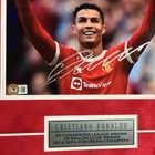 Manchester United Cristiano Ronaldo Signed Photo Framed Beckett Bas