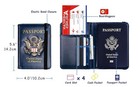 Minimalist Rfid Blocking Passport Holder With Card Slots 3d Metal Us Logo