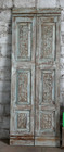 Antique French Doors Hand Carved Barndoors Wood Floral Statement Door 80x28