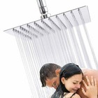 Chrome 12  Rain Shower Head High Flow Large Square Showerhead Stainless Steel