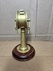 Vintage Brass Nautical Ship Engine Room Telegraph Nautical Wood Base 6    Decor