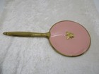 Vintage Ardee Celluloid   Brass Vanity dresser Set - Mirror  Brush And Comb -nos
